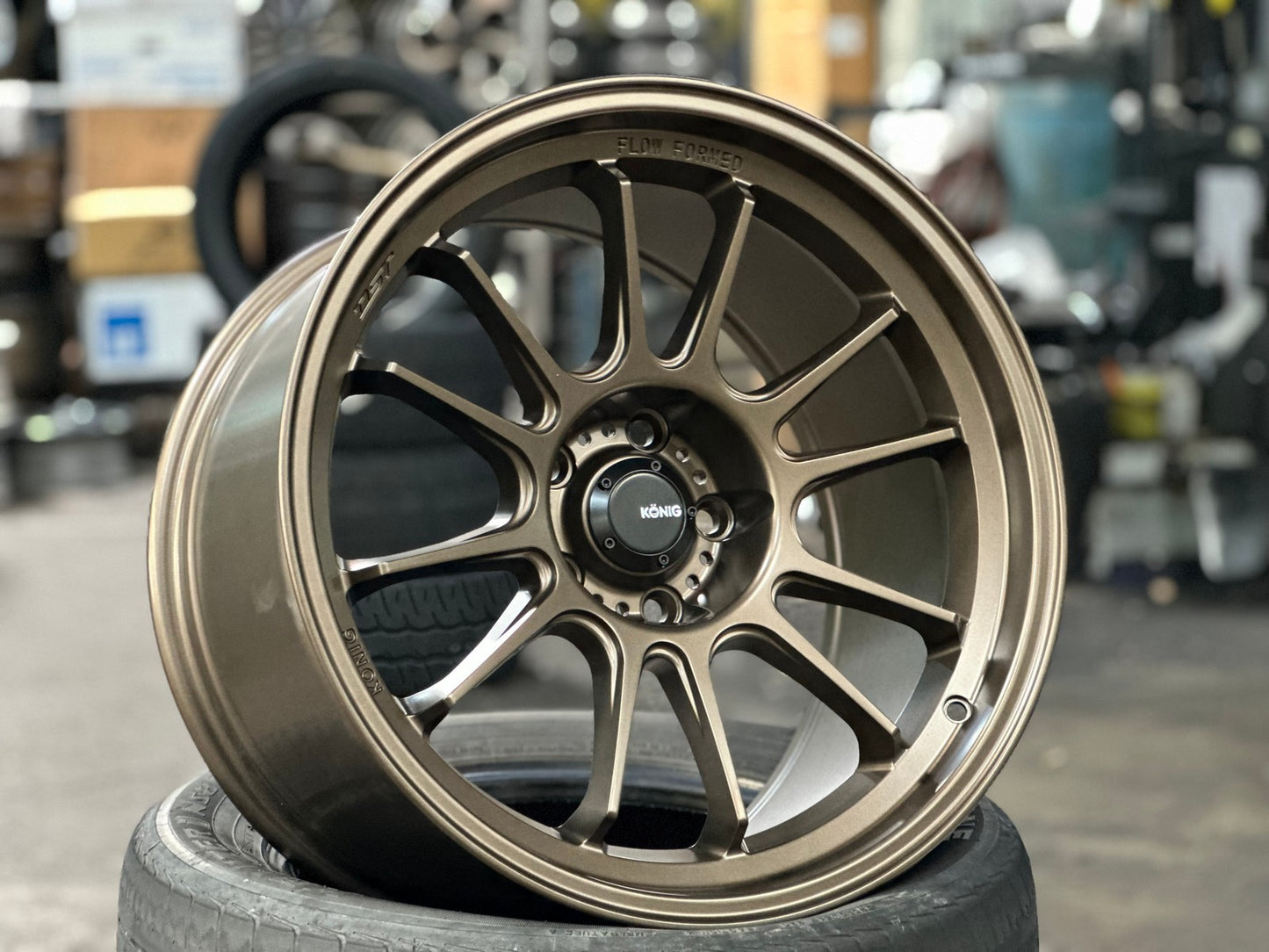 New 18X10.5 ET25 Konig Hypergram Rim (4 wheel) Matt Bronze 5X114.3