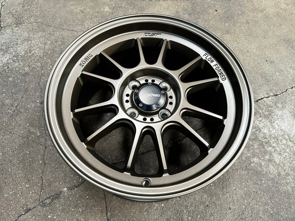 New 15X7.5 ET35 Konig Hypergram Rim (4 wheel) Bronze 4X100