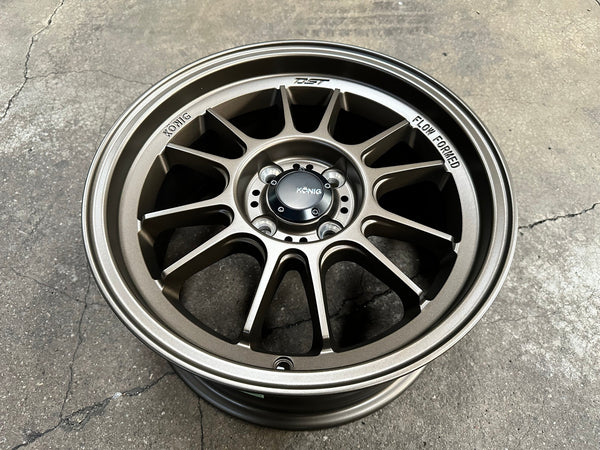 New 15X7.5 ET35 Konig Hypergram Rim (4 wheel) Bronze 4X100