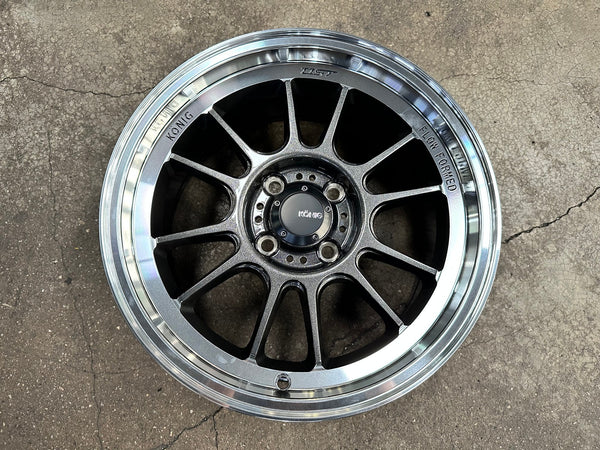 New 15X7.5 ET35 Konig Hypergram Rim (4 wheel) Gloss Gunmetal 4X100