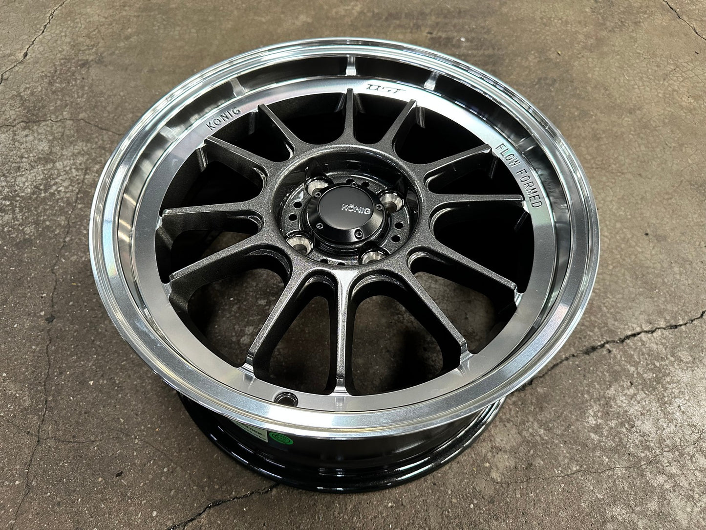 New 15X7.5 ET35 Konig Hypergram Rim (4 wheel) Gloss Gunmetal 4X100