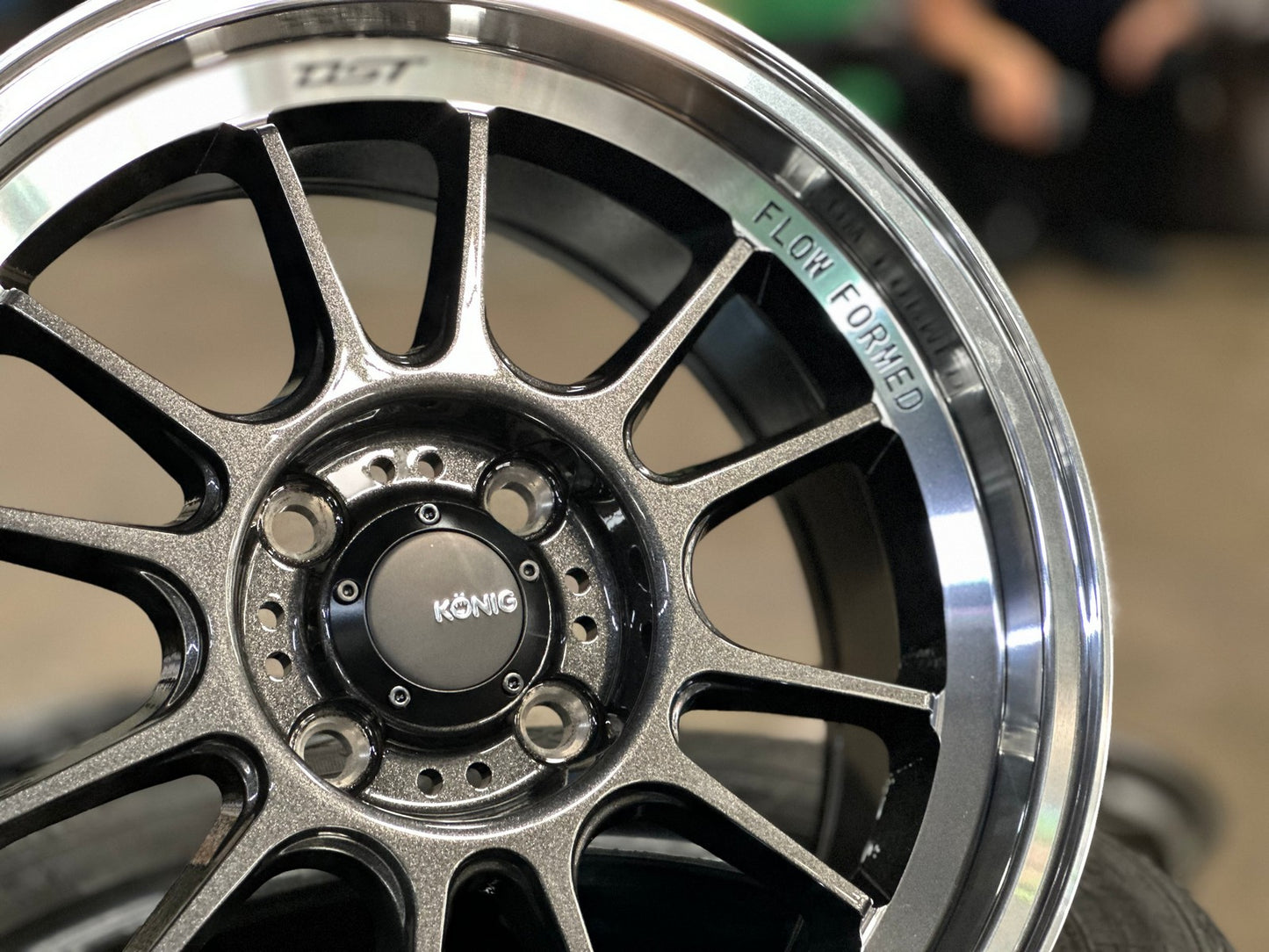 New 15X7.5 ET35 Konig Hypergram Rim (4 wheel) Gloss Gunmetal 4X100