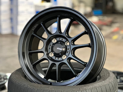 New 15X7.5 ET35 Konig Hypergram Rim (4 wheel) Matt Black 4X100