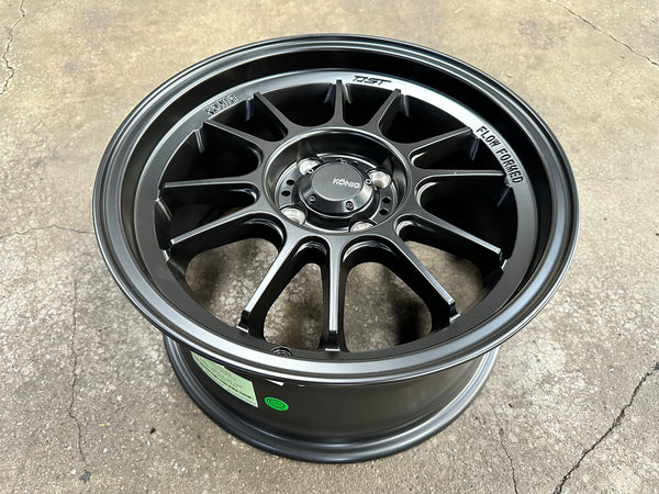 New 15X7.5 ET35 Konig Hypergram Rim (4 wheel) Matt Black 4X100