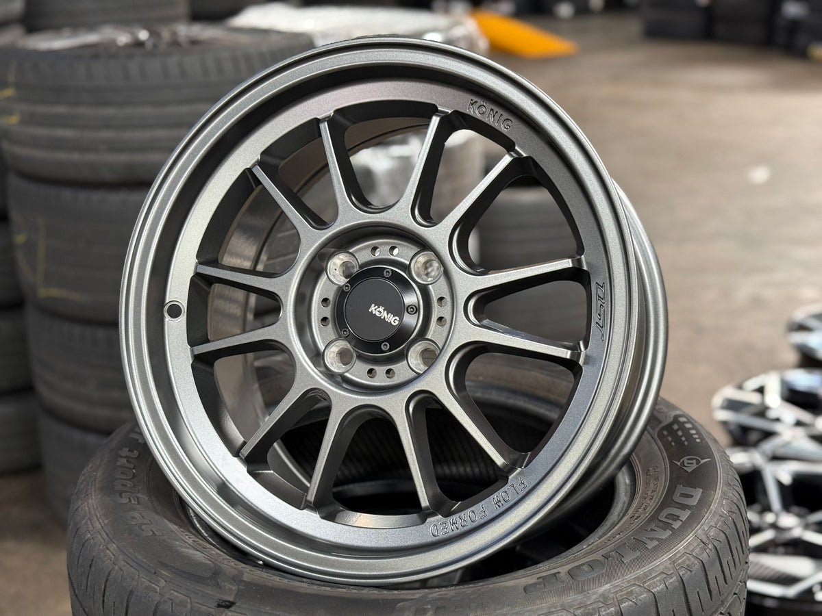 New 15X7.5 ET35 Konig Hypergram Rim (4 wheel) Matt Bronze 4X100