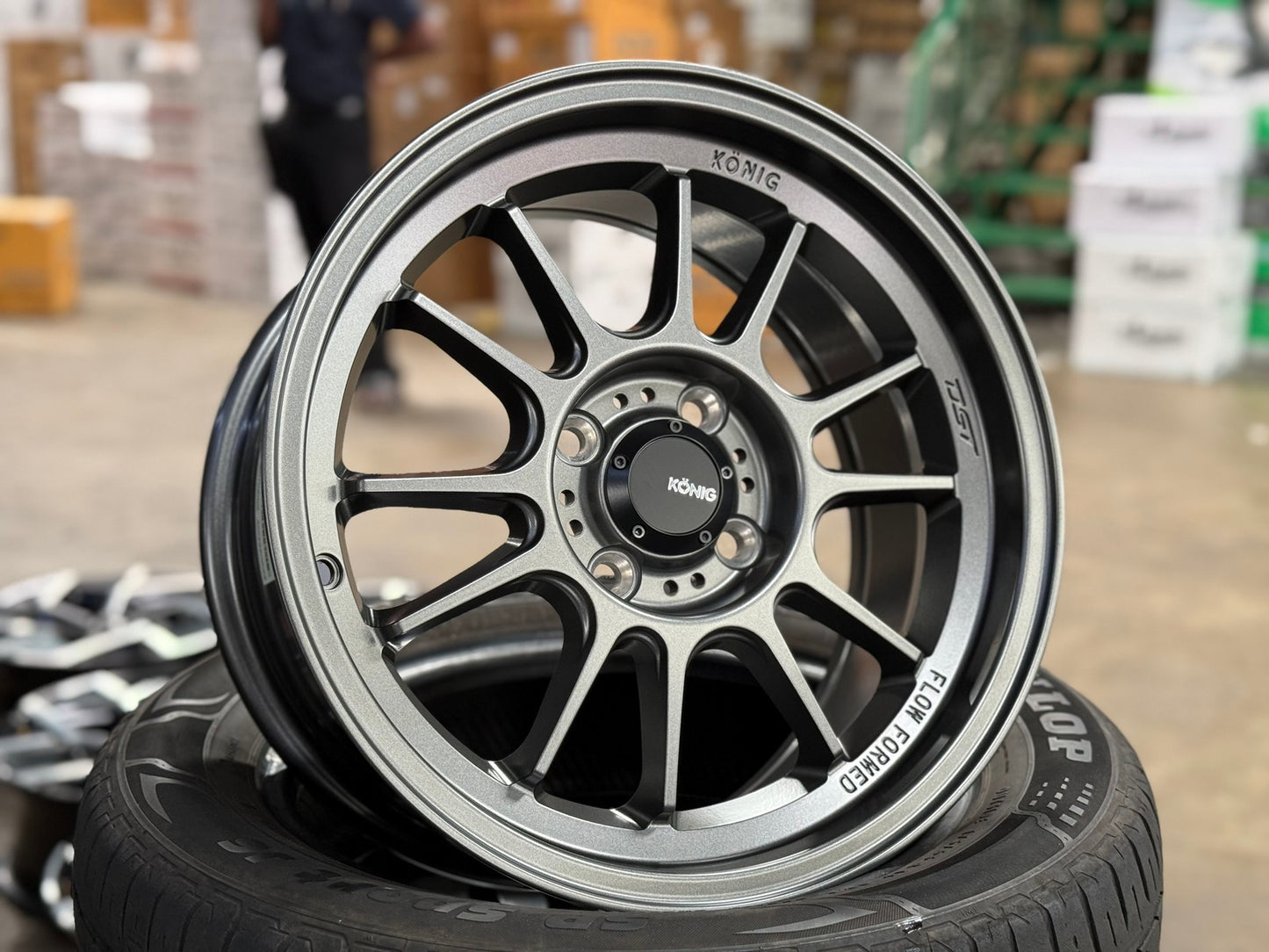 New 15X7.5 ET35 Konig Hypergram Rim (4 wheel) Matt Bronze 4X100