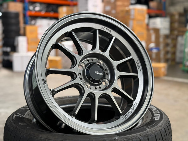 New 15X7.5 ET35 Konig Hypergram Rim (4 wheel) Matt Bronze 4X100