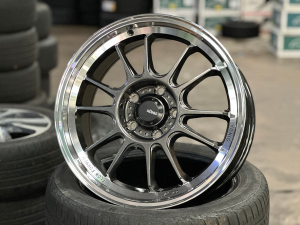 New 17X8 ET45 Konig Hypergram Rim (4 wheel) Gloss Gunmetal 5X114.3
