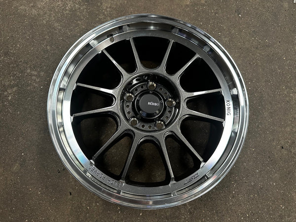 New 17X8 ET45 Konig Hypergram Rim (4 wheel) Gloss Gunmetal 5X114.3