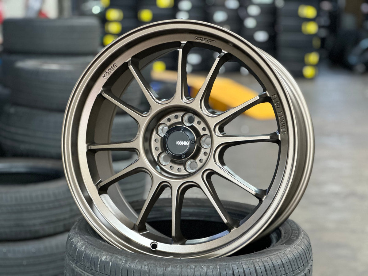 New 18X8.5 ET38 Konig Hypergram Rim (4 wheel) Matt Bronze 5X100