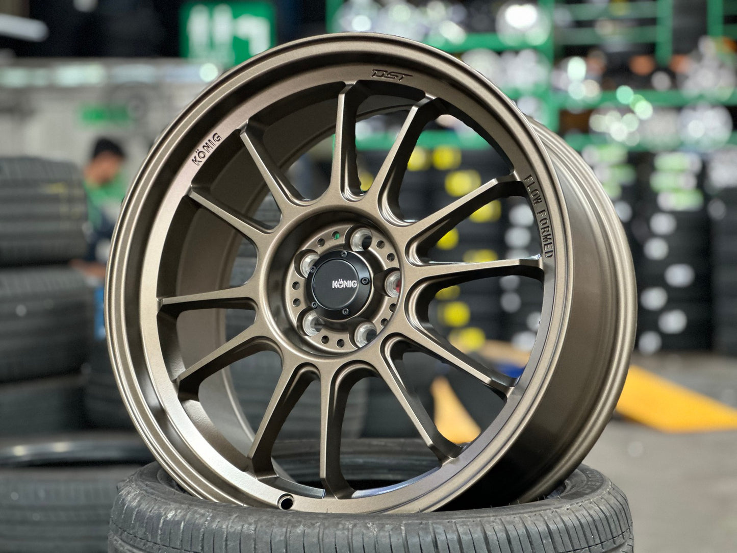 New 18X8.5 ET38 Konig Hypergram Rim (4 wheel) Matt Bronze 5X100