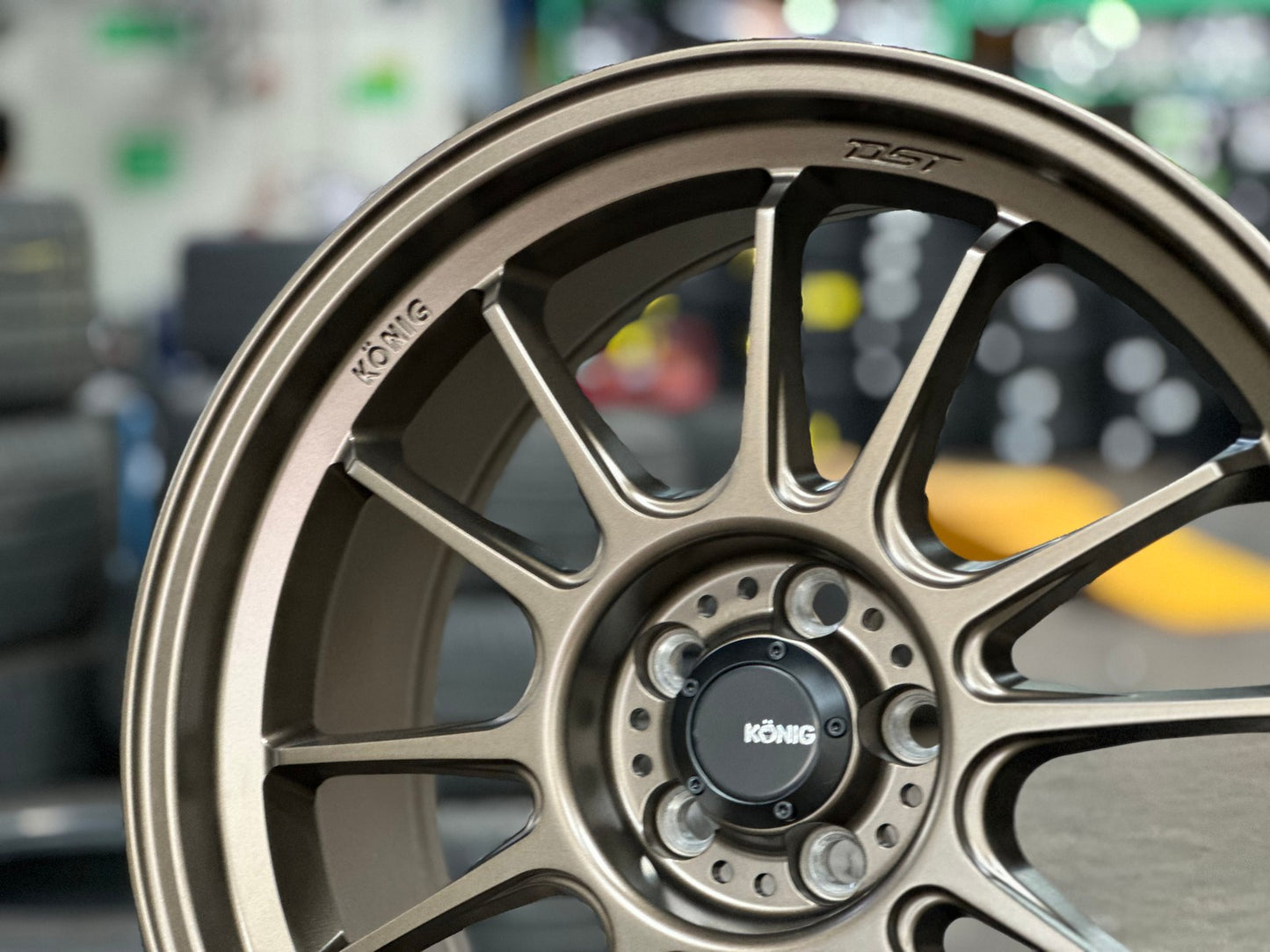 New 18X8.5 ET38 Konig Hypergram Rim (4 wheel) Matt Bronze 5X100