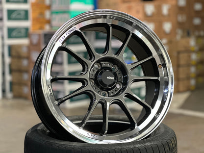 New 18X8.5 ET43 Konig Hypergram Rim (4 wheel) Gloss Gunmetal 5X112