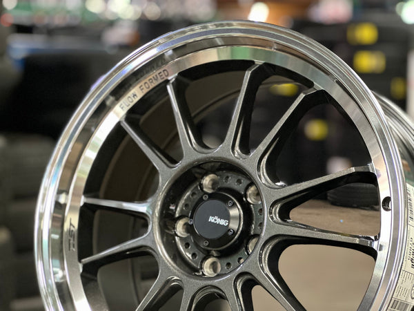 New 18X8.5 ET43 Konig Hypergram Rim (4 wheel) Gloss Gunmetal 5X112