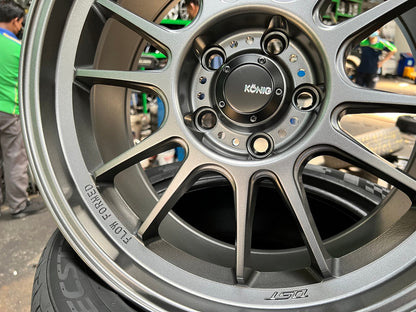 New 18X8.5 ET35 Konig Hypergram Rim (4 wheel) Matt Gunmetal 5X114.3