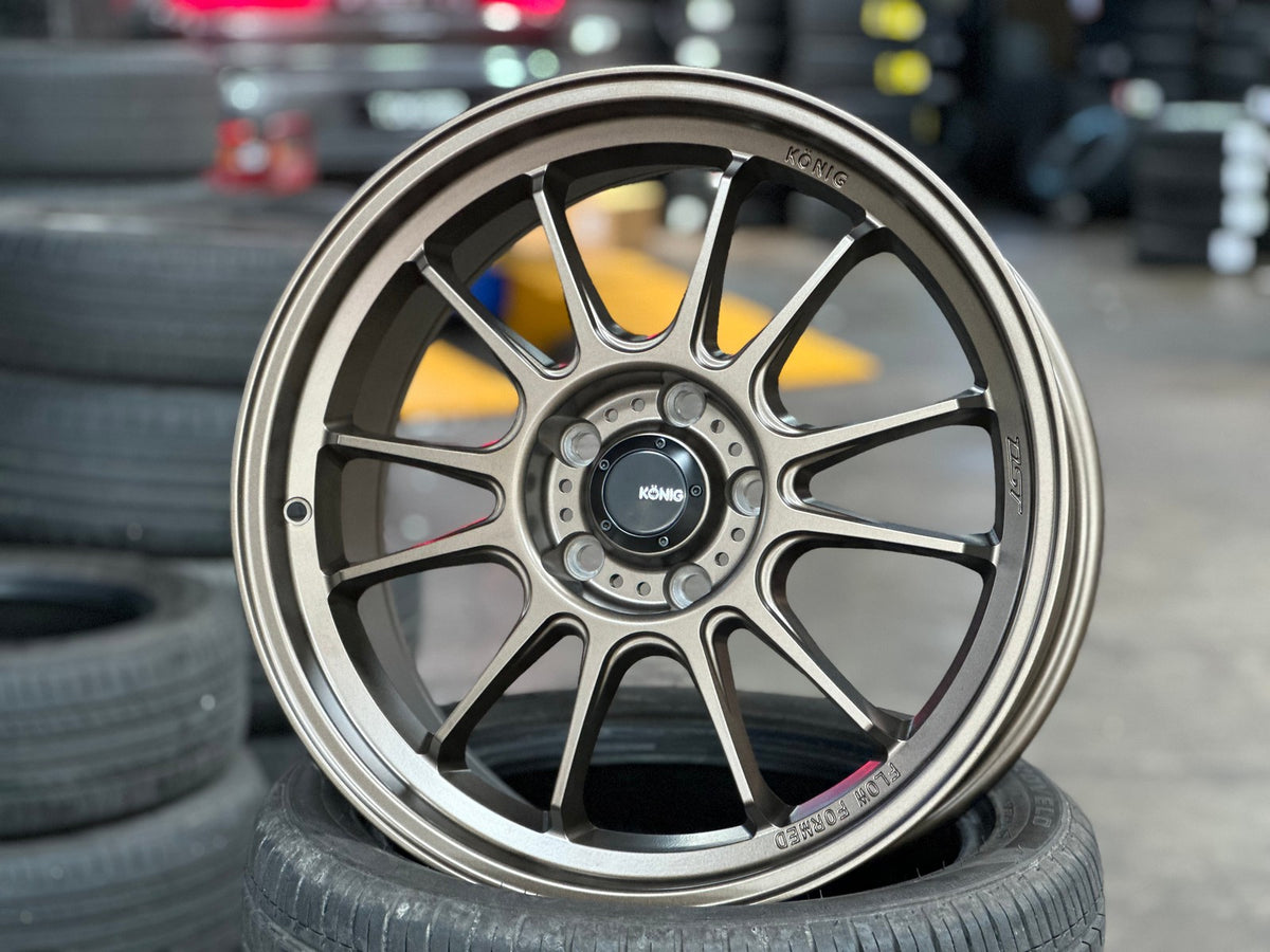 New 18X8.5 ET35 Konig Hypergram Rim (4 wheel) Matt Bronze 5X114.3