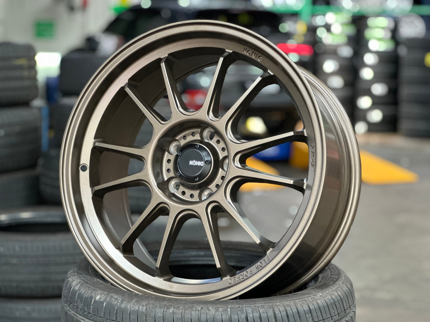 New 18X8.5 ET35 Konig Hypergram Rim (4 wheel) Matt Bronze 5X114.3