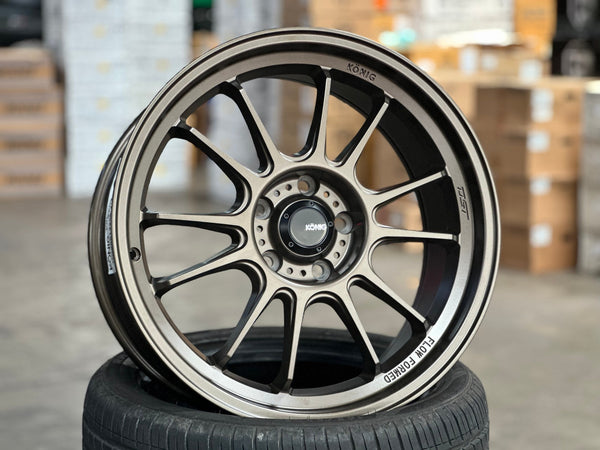 New 18X8.5 ET35 Konig Hypergram Rim (4 wheel) Matt Bronze 5X114.3
