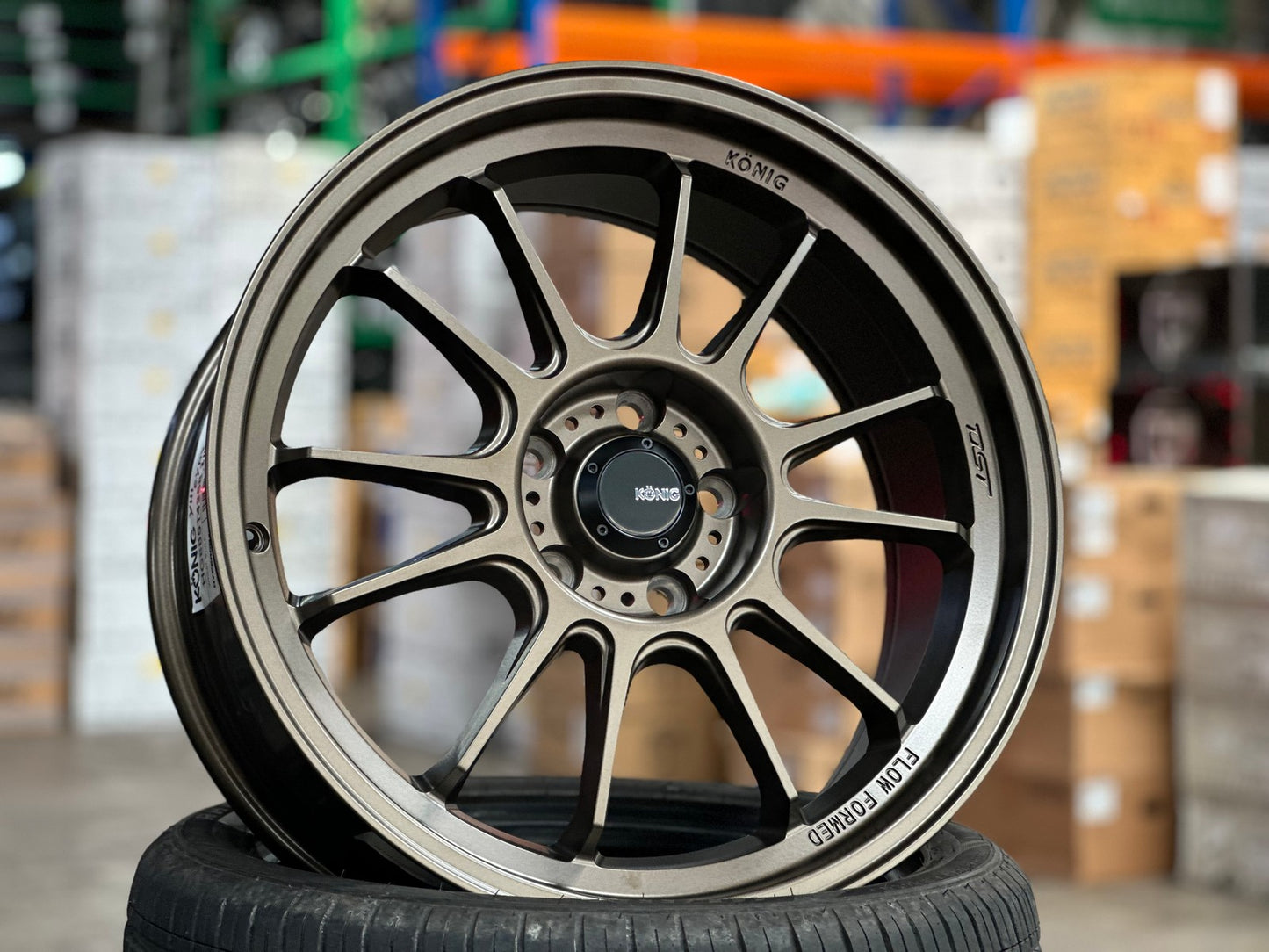 New 18X8.5 ET35 Konig Hypergram Rim (4 wheel) Matt Bronze 5X114.3
