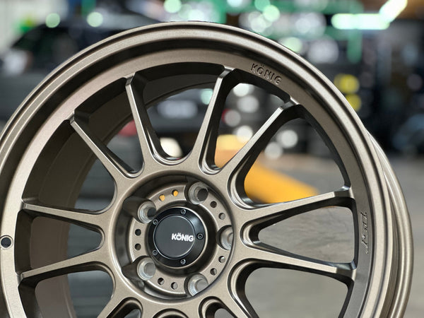 New 18X8.5 ET35 Konig Hypergram Rim (4 wheel) Matt Bronze 5X114.3
