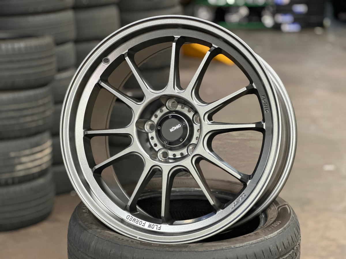New 18X9.5 ET35 Konig Hypergram Rim (4 wheel) Matt Gunmetal 5X120