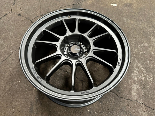 New 18X9.5 ET35 Konig Hypergram Rim (4 wheel) Matt Gunmetal 5X120