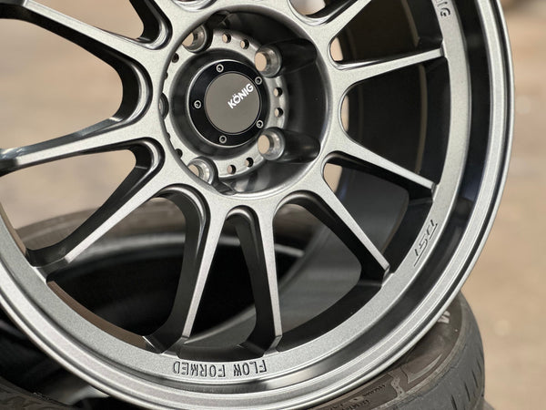 New 18X9.5 ET35 Konig Hypergram Rim (4 wheel) Matt Gunmetal 5X120