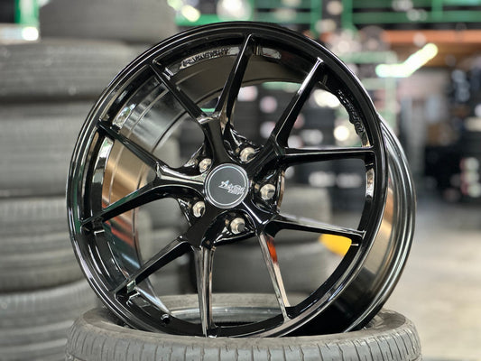 New 18X8.5 ET42 Advanti Astra Rim (4 wheel) Gloss Black 5X114.3