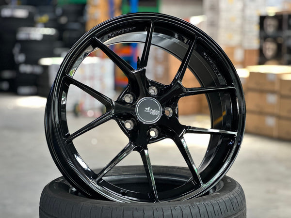 New 18X8.5 ET42 Advanti Astra Rim (4 wheel) Gloss Black 5X114.3