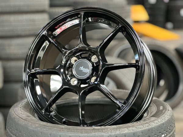 New 15X6.5 ET42 Advanti Blizzard Rim (4 wheel) Gloss Black 4X100