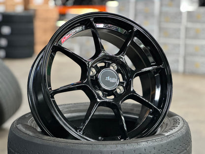 New 15X6.5 ET42 Advanti Blizzard Rim (4 wheel) Gloss Black 4X100