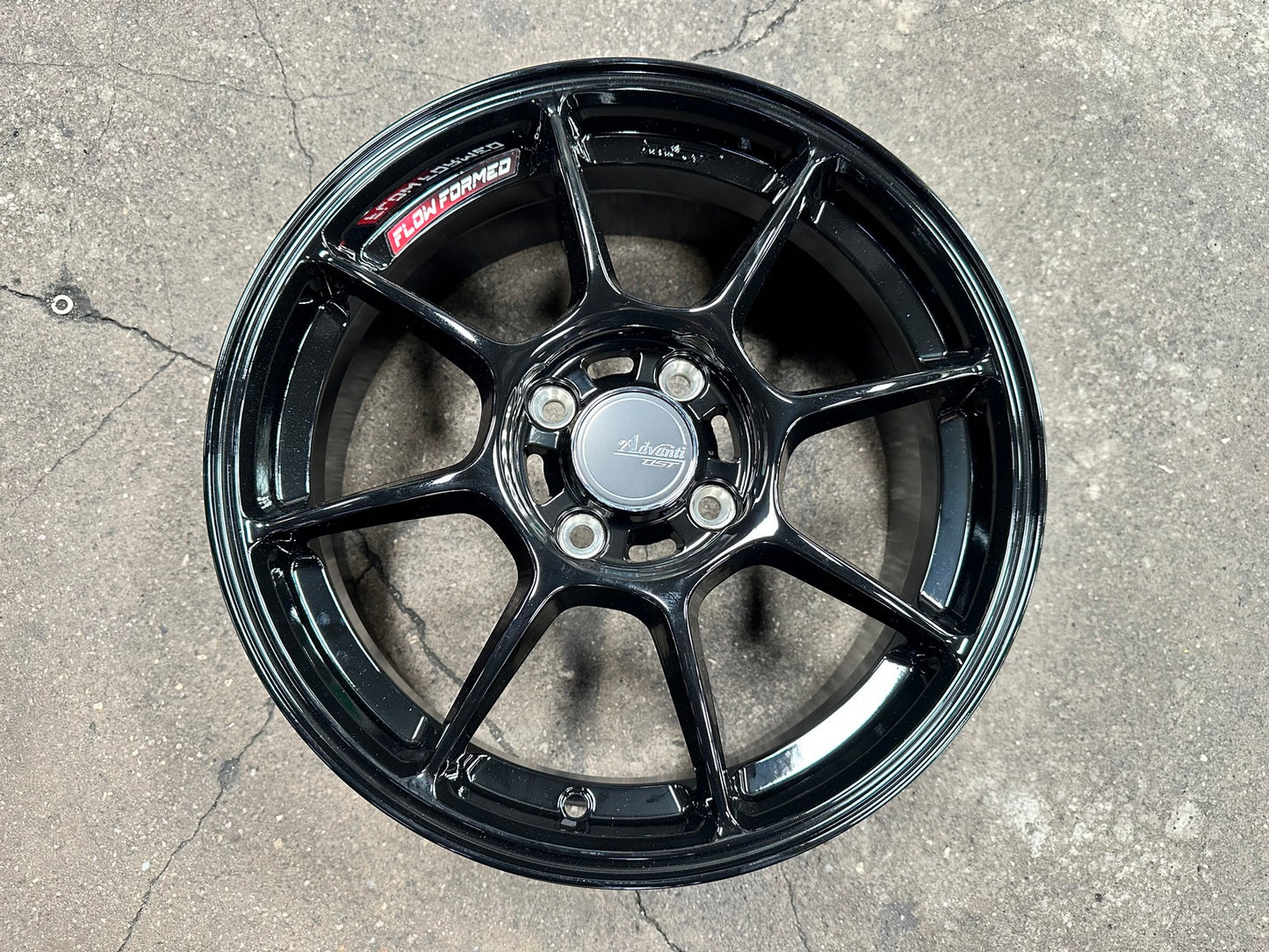New 15X6.5 ET42 Advanti Blizzard Rim (4 wheel) Gloss Black 4X100