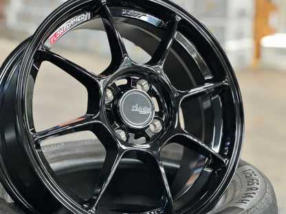 New 15X6.5 ET42 Advanti Blizzard Rim (4 wheel) Gloss Black 4X100