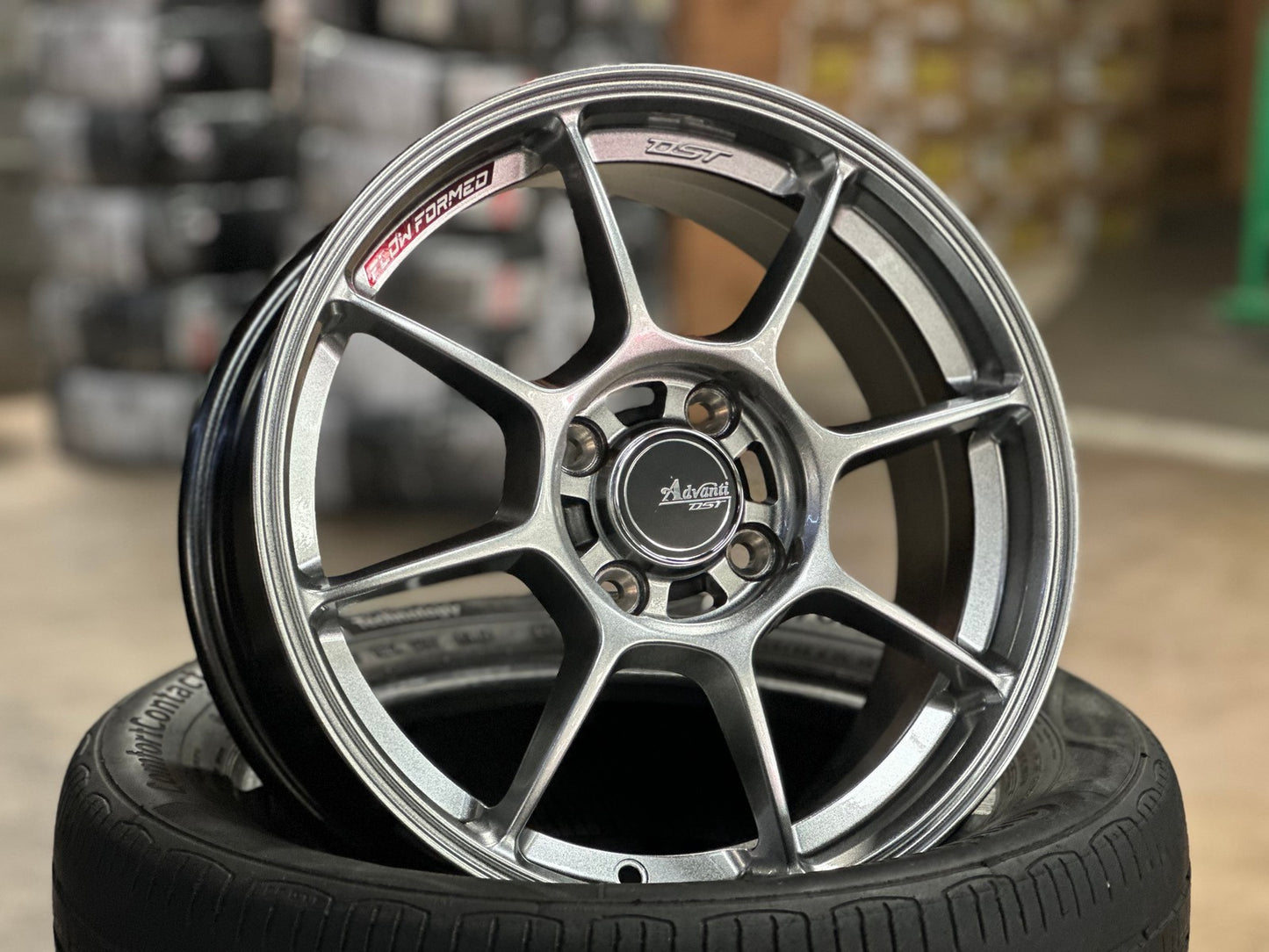 New 15X6.5 ET42 Advanti Blizzard Rim (4 wheel) Gloss Gunmetal 4X100