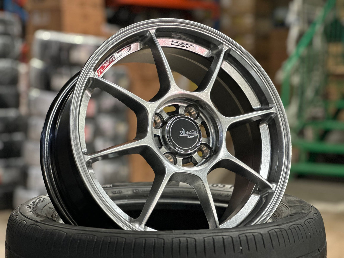 New 15X6.5 ET42 Advanti Blizzard Rim (4 wheel) Gloss Gunmetal 4X100