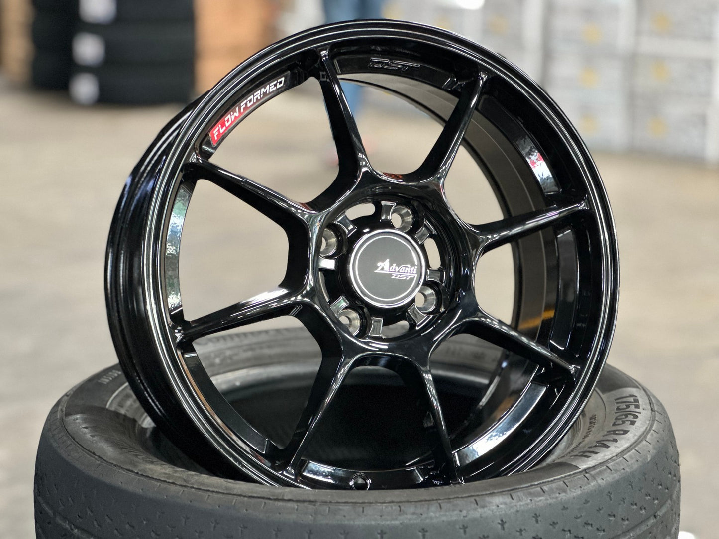 New 15X7 ET35 Advanti Blizzard Rim (4 wheel) Gloss Black 4X100