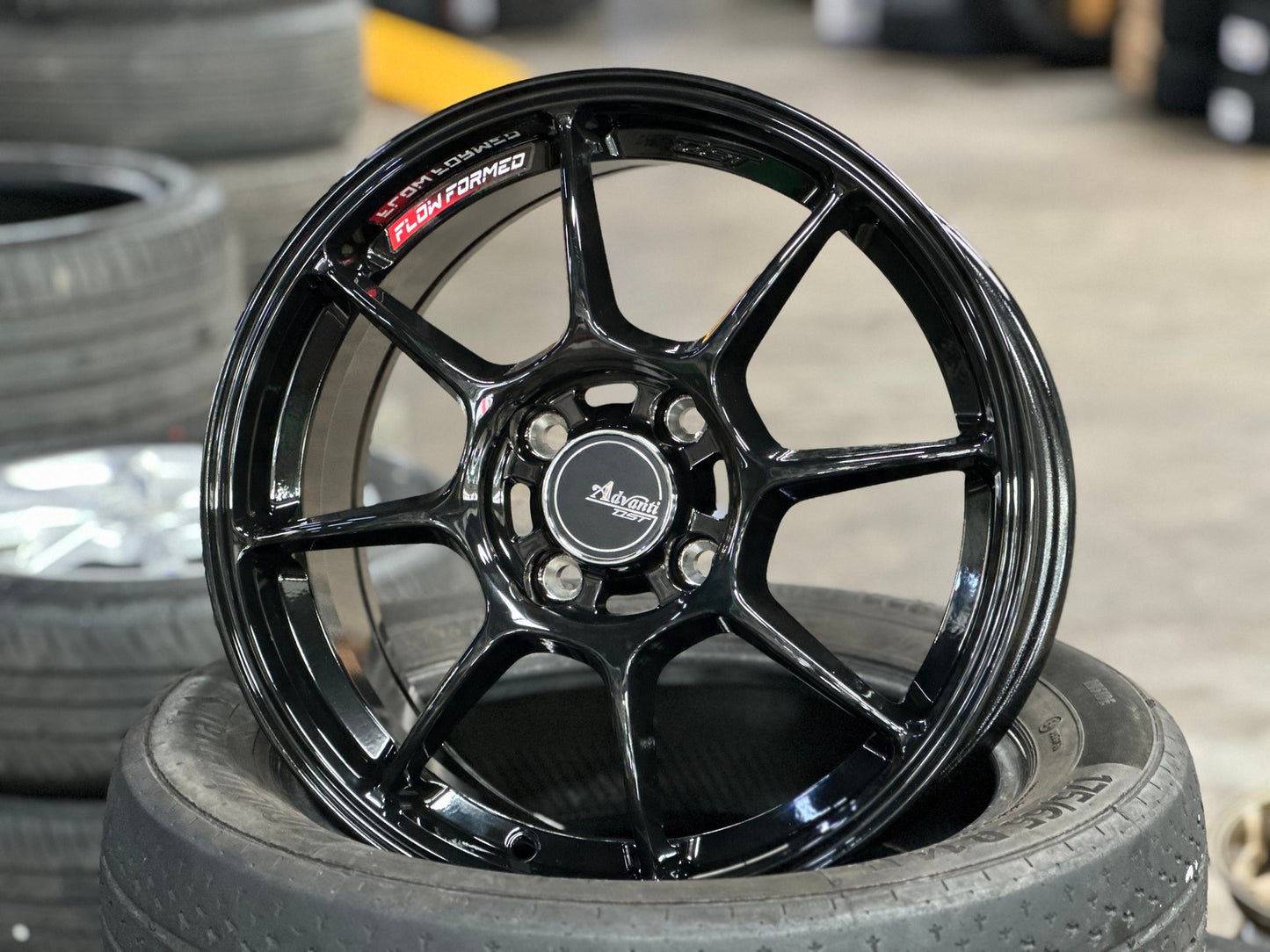 New 15X7 ET35 Advanti Blizzard Rim (4 wheel) Gloss Black 4X100