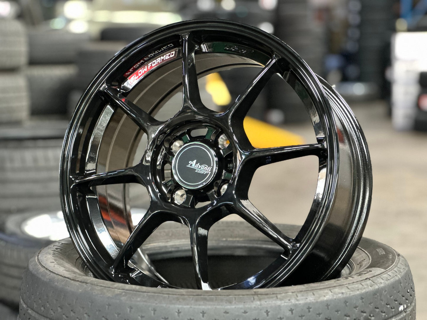 New 15X7 ET35 Advanti Blizzard Rim (4 wheel) Gloss Black 4X100