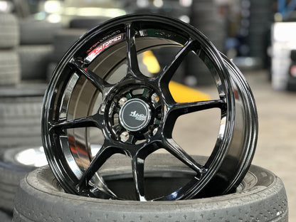 New 15X7 ET35 Advanti Blizzard Rim (4 wheel) Gloss Black 4X100