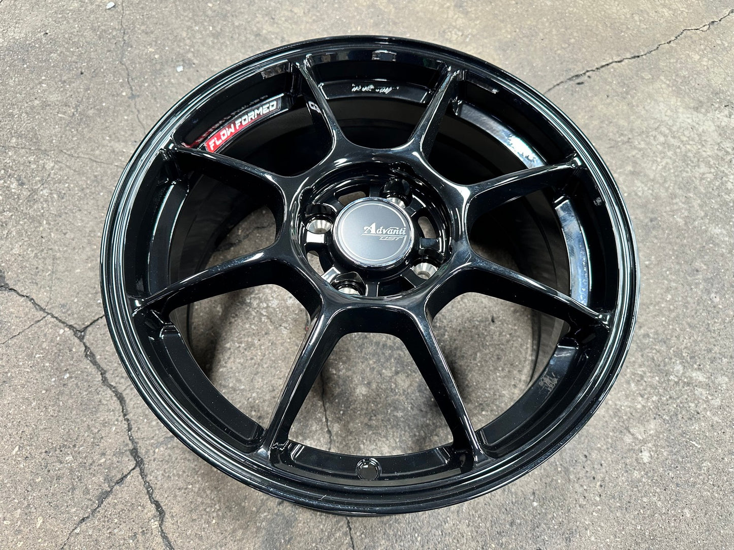 New 15X7 ET35 Advanti Blizzard Rim (4 wheel) Gloss Black 4X100