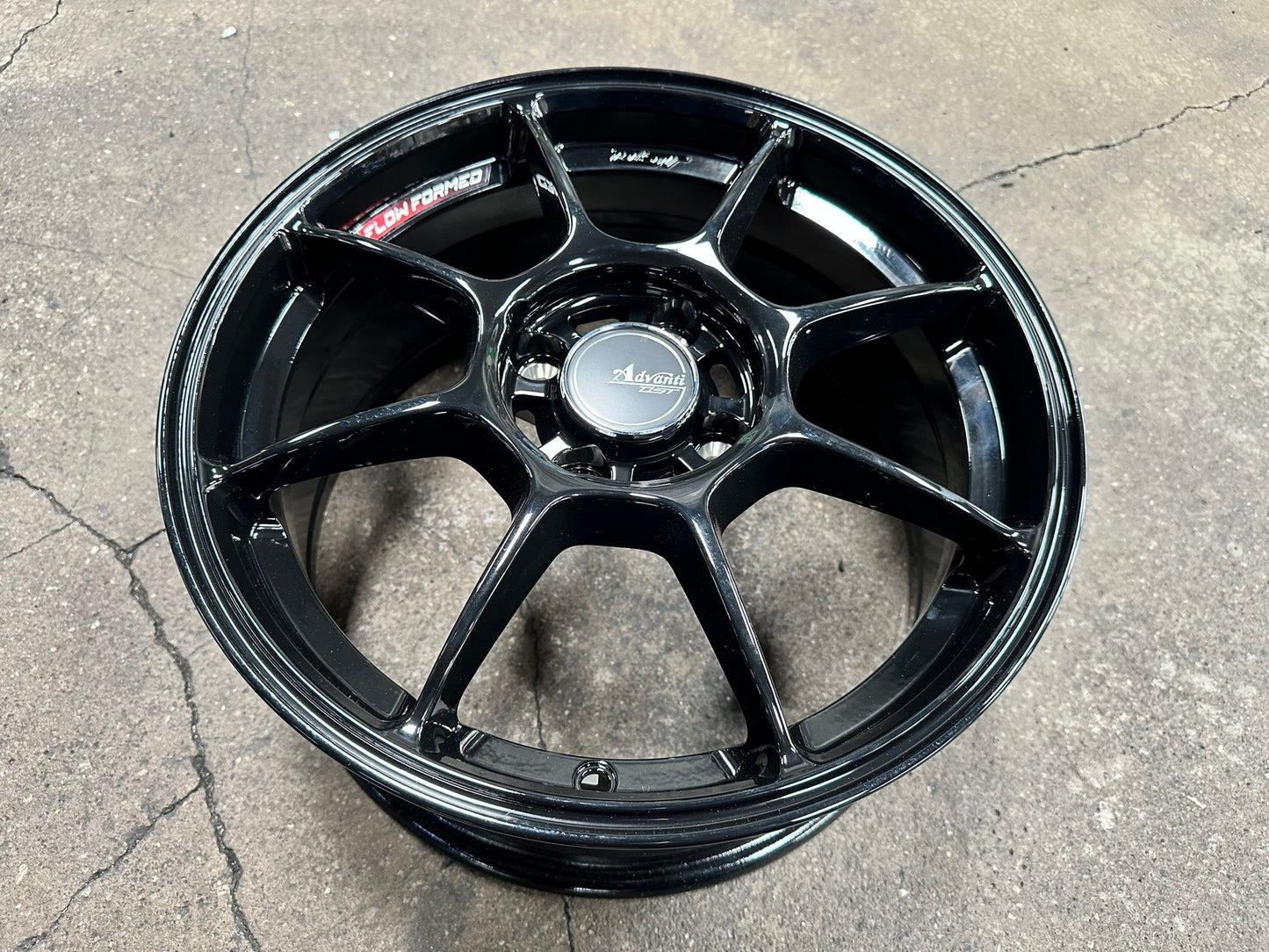 New 15X7 ET35 Advanti Blizzard Rim (4 wheel) Gloss Black 4X100
