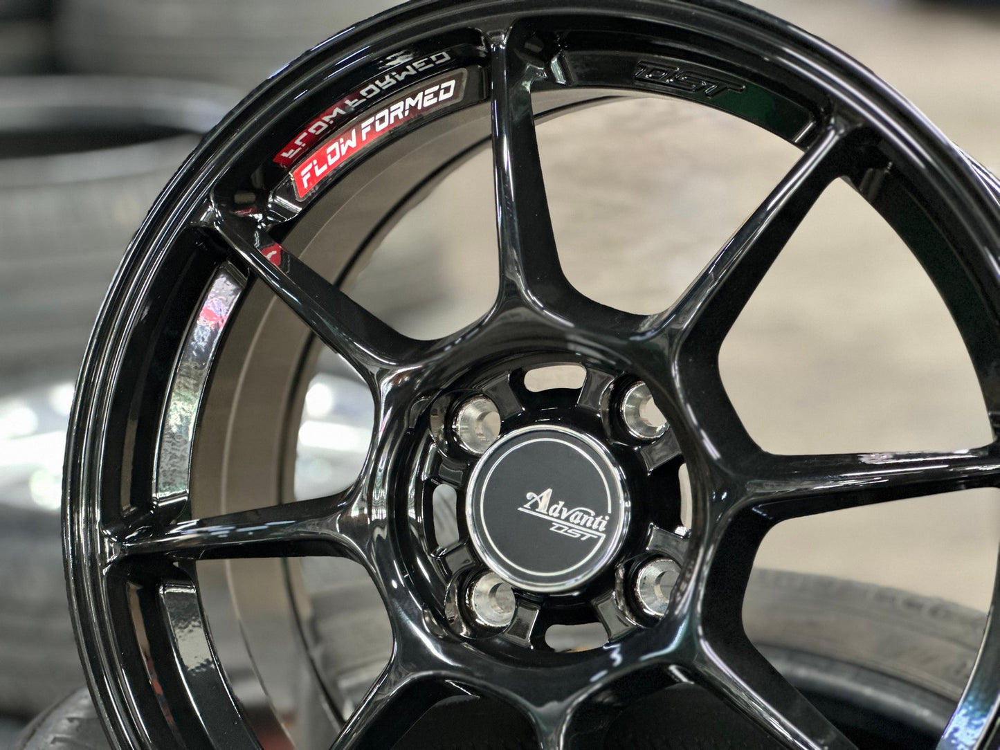 New 15X7 ET35 Advanti Blizzard Rim (4 wheel) Gloss Black 4X100