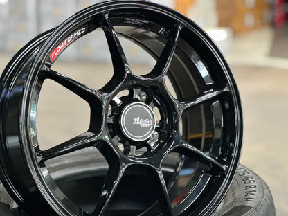 New 15X7 ET35 Advanti Blizzard Rim (4 wheel) Gloss Black 4X100