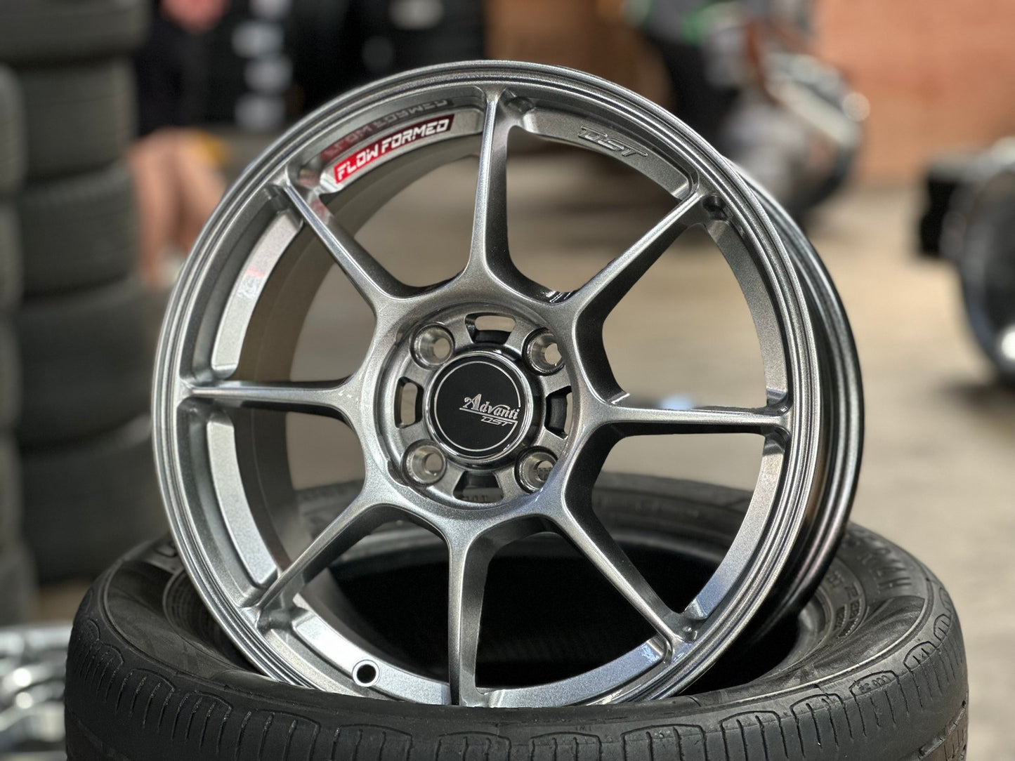 New 15X7 ET35 Advanti Blizzard Rim (4 wheel) Gloss Gunmetal 4X100