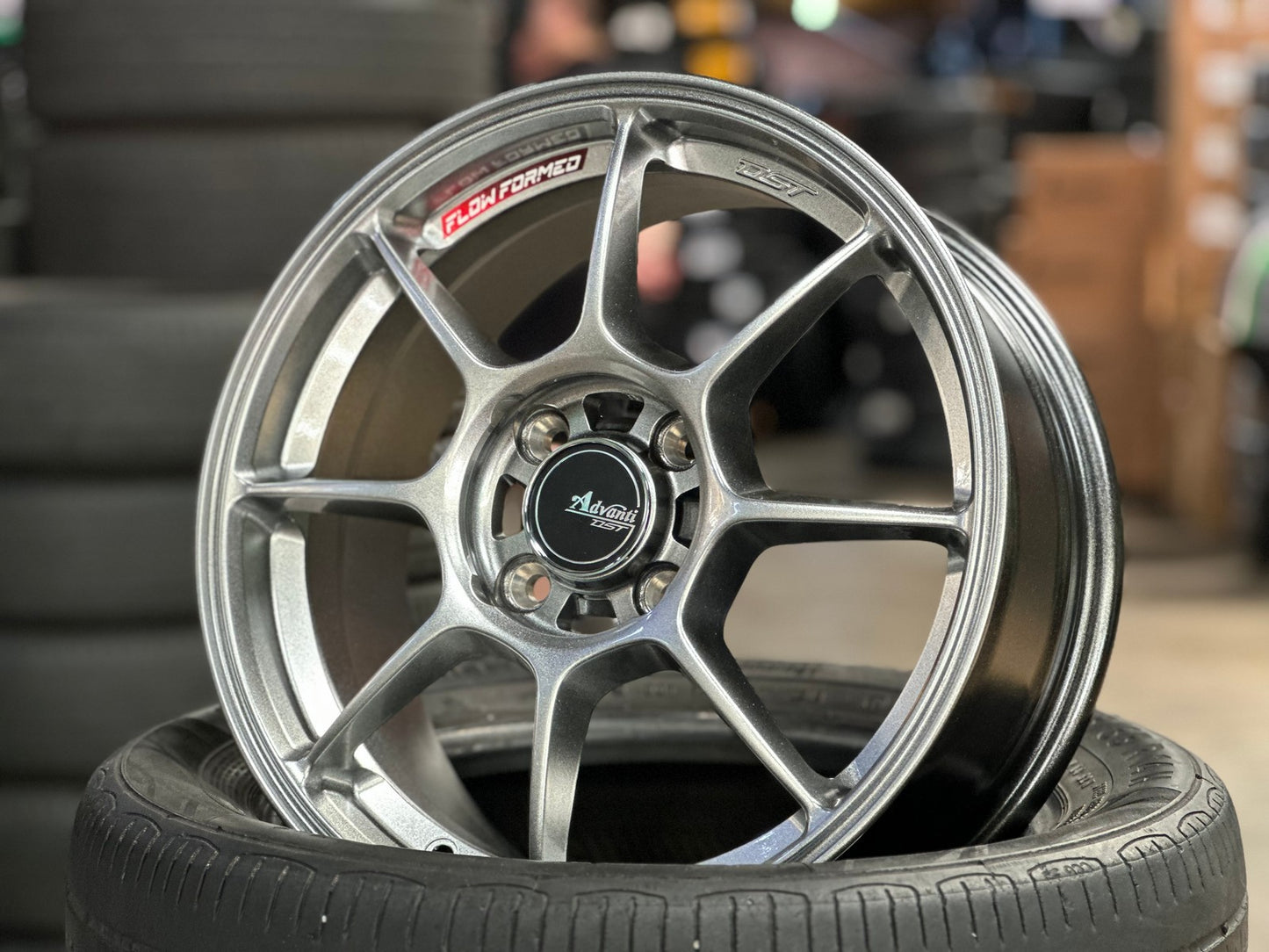New 15X7 ET35 Advanti Blizzard Rim (4 wheel) Gloss Gunmetal 4X100