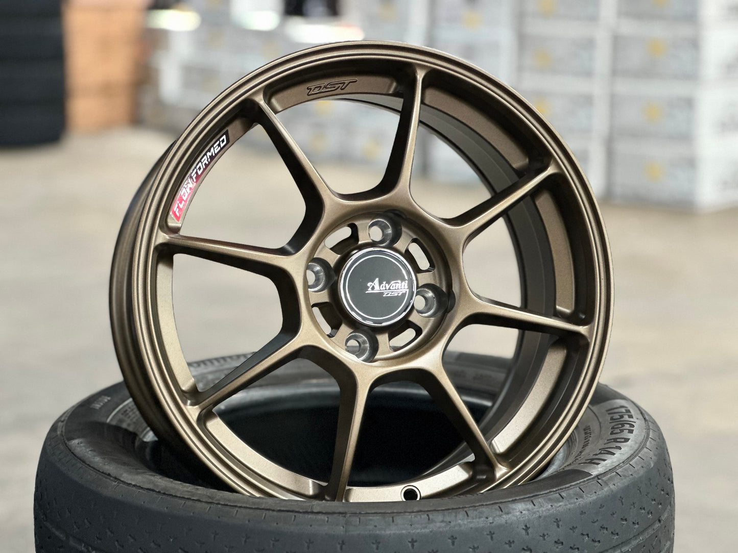New 15X7 ET35 Advanti Blizzard Rim (4 wheel) Matt Bronze 4X100