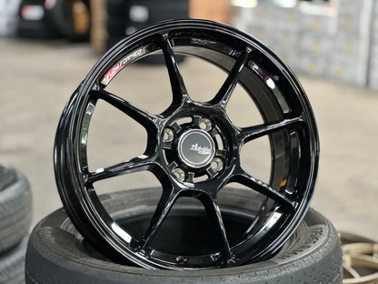 New 16X7 ET40 Advanti Blizzard Rim (4 wheel) Gloss Black 4X100