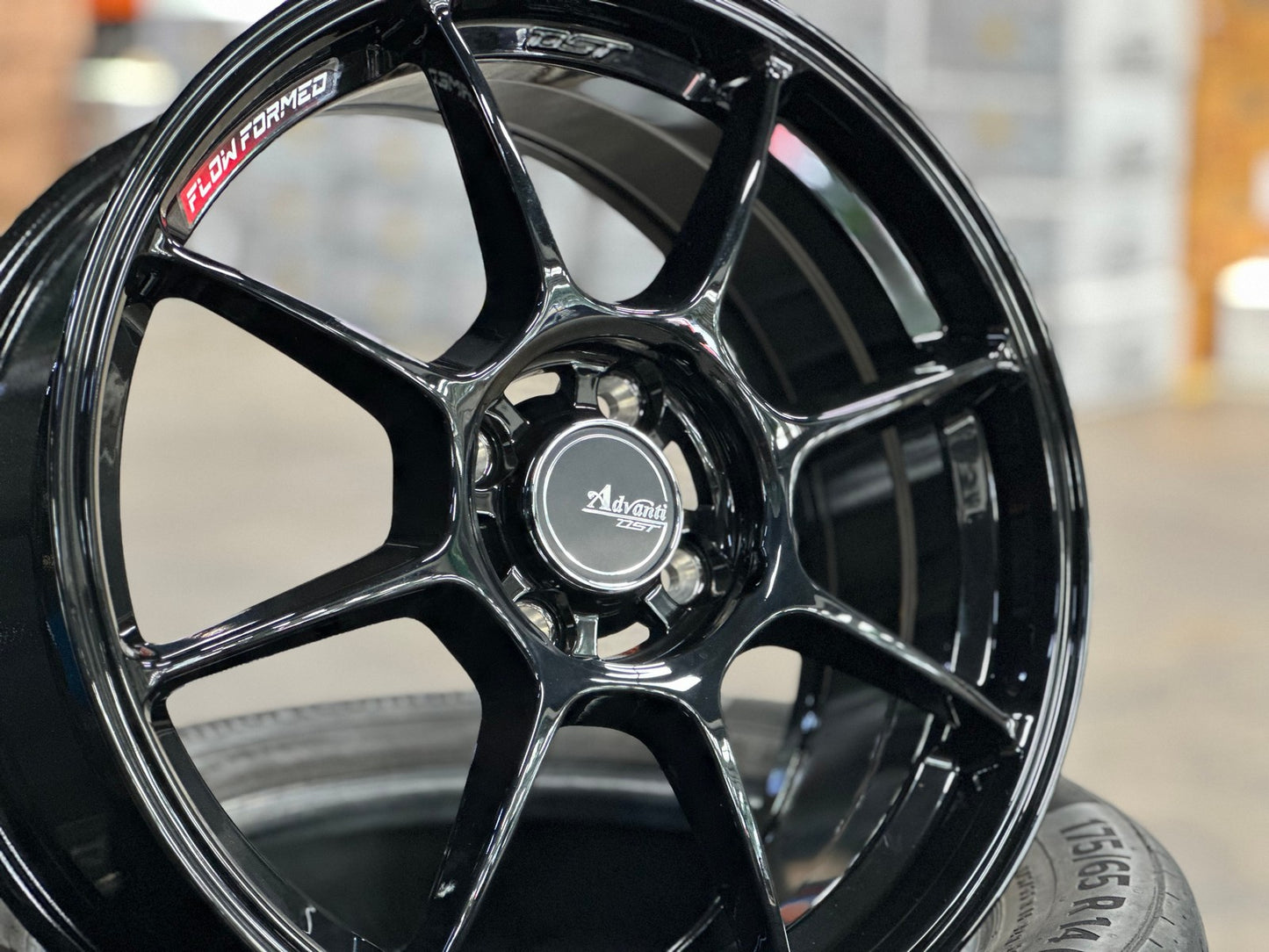 New 16X7 ET40 Advanti Blizzard Rim (4 wheel) Gloss Black 4X100