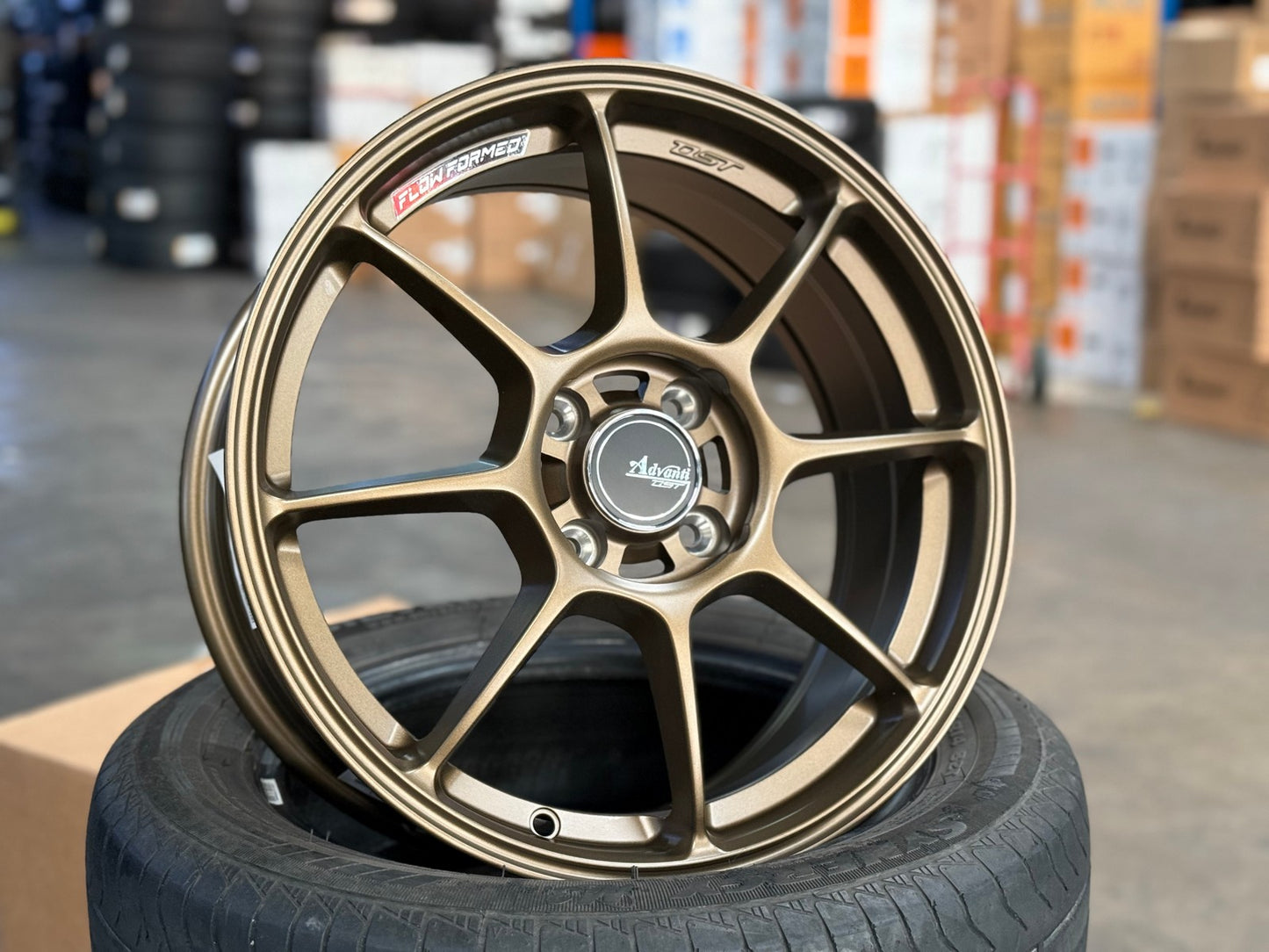 New 16X7 ET40 Advanti Blizzard Rim (4 wheel) Matt Bronze 4X100