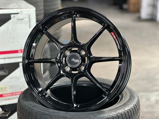 New 17X7.5 ET40 Advanti Blizzard Rim (4 wheel) Gloss Black 4X100